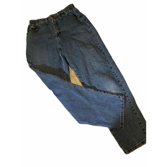 VINTAGE LEE ELASTIC WAIST HI-RISE JEANS SZ 10S - Picture 3 of 12